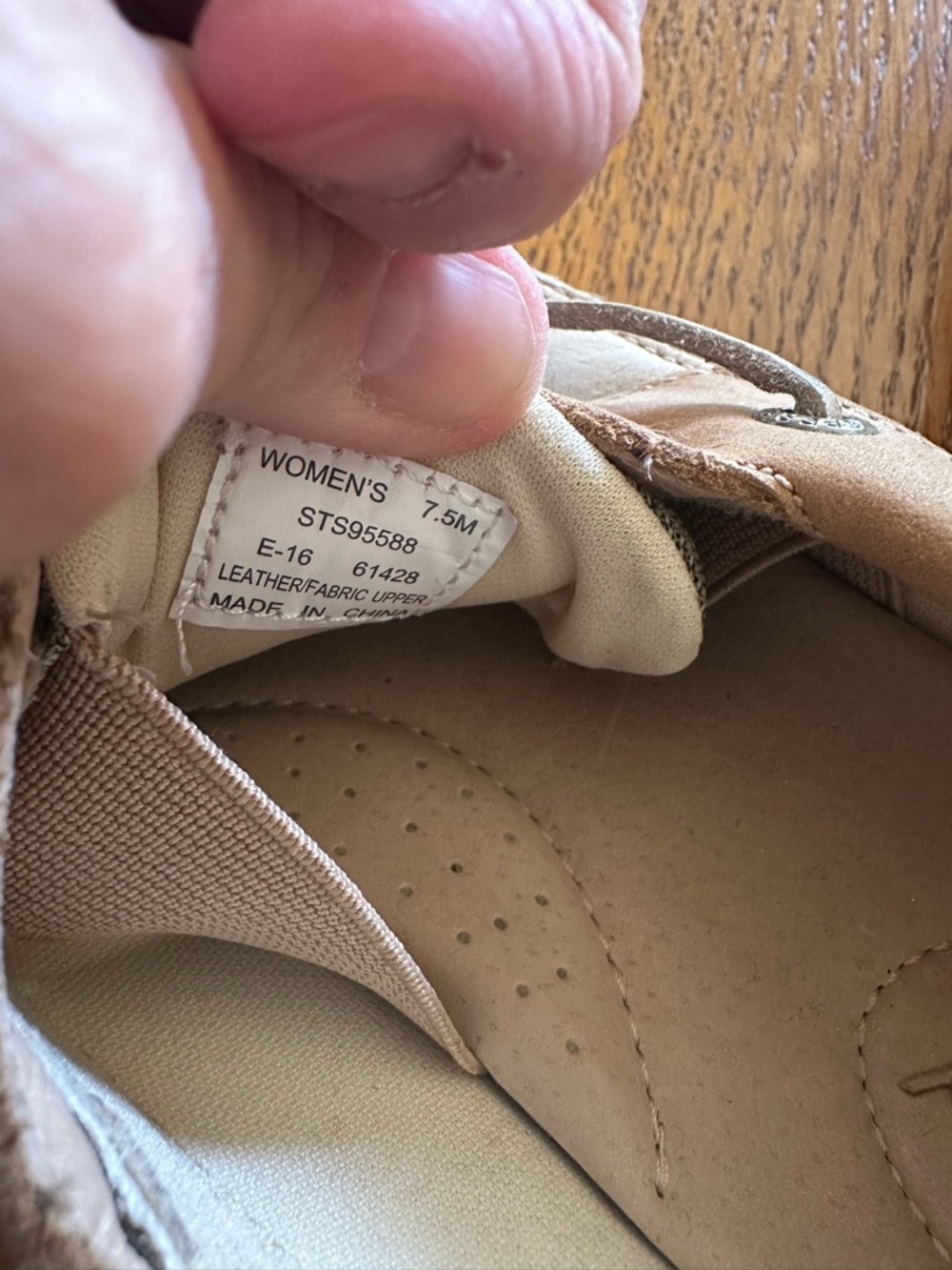 Sperry Tan and Beige Canvas & Leather Boat Shoes Women’s Size 7.5 - Picture 6 of 8